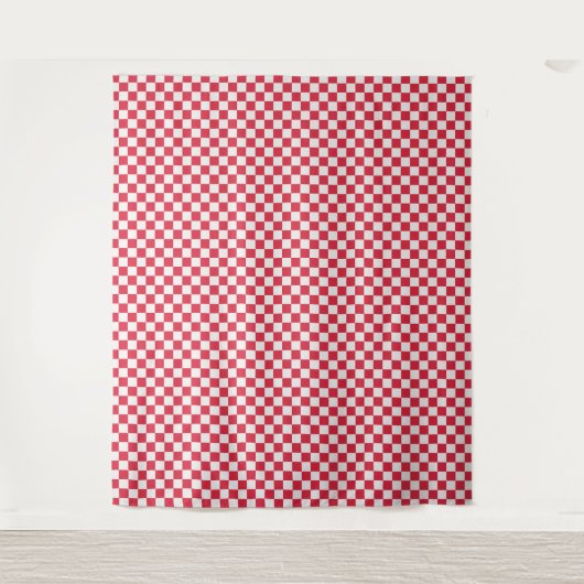 Cranberry fizz checkerboard pattern wandkleed (Voorkant)