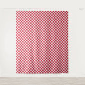Cranberry fizz schaakbordpatroon wandkleed (Voorkant)