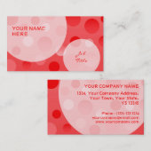 Cranberry Fizz-sjabloonbubbles voor visitekaartjes (Voorkant / Achterkant)