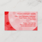 Cranberry Fizz-sjabloonbubbles voor visitekaartjes (Achterkant)