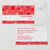 Cranberry Fizz white stripe-visitekaartje Visitekaartje (Voorkant / Achterkant)