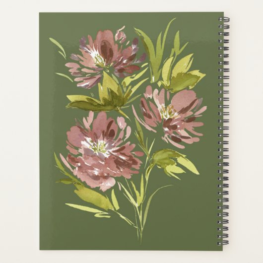 Cranberry floral planner (Achterkant)