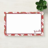 Cranberry Floral Post-it Notes voor Wendy of You (Kantoor)