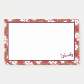 Cranberry Floral Post-it Notes voor Wendy of You (Voorkant)