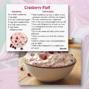 Cranberry Fluff Receptkaart Briefkaart