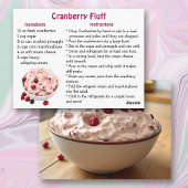 Cranberry Fluff Recipe Card Briefkaart