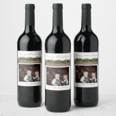Cranberry Garland Holiday Christmas Wine Label Wijn Etiket (Flessen)
