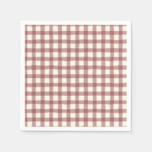 Cranberry Gingham Red Maroon
