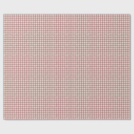 Cranberry Gingham Rode Marmer Cadeaupapier