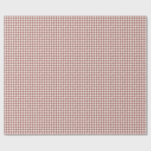 Cranberry Gingham Rode Marmer Cadeaupapier