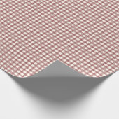 Cranberry Gingham Rode Marmer Cadeaupapier (Hoek)