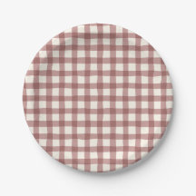 Cranberry Gingham Rood Maroon