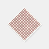 Cranberry Gingham Rood Maroon Servet (Hoek)