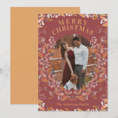 Cranberry Gold ingelijst Foto Vakantie Kaart (Voorkant / Achterkant)