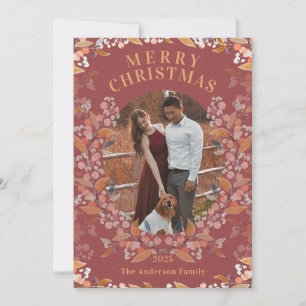 Cranberry Gold ingelijst Foto Vakantie Kaart