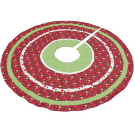 Cranberry Groene Polka-dot Leuke Kerstboom Rok