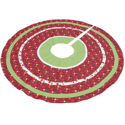 Cranberry Groene Polka-dot Leuke Kerstboom Rok (Gekanteld)