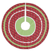 Cranberry Groene Polka-dot Leuke Kerstboom Rok (Voorkant)