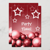 Cranberry Holiday Party - Aangepaste uitnodigingen (Voorkant / Achterkant)