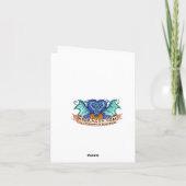 Cranberry-Holly Dragons - Wenskaart Feestdagen Kaart (Achterkant)