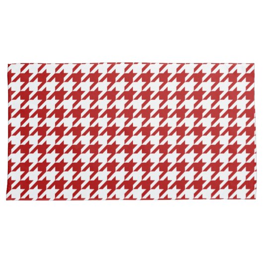 Cranberry Houndstooth Pattern Pillow Hoesjes Kussensloop (Voorkant-Rechts)