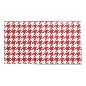 Cranberry Houndstooth Pattern Pillow Hoesjes Kussensloop (Achterkant-Links)