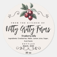Cranberry Jam Jelly behouden Custom Inblikken Labe