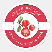 Cranberry Jam Label (Voorkant)