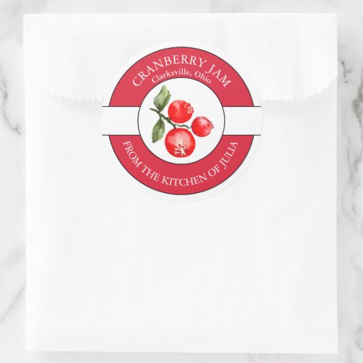 Cranberry Jam Label (Tas)