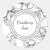 Cranberry Jam Sketch Modern label (Voorkant)