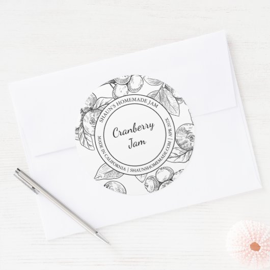 Cranberry Jam Sketch Modern label (Envelop)