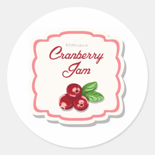 Cranberry Jam Sticker (Voorkant)