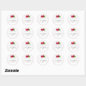 Cranberry jam Stickers met een etiket op kleine pr (Vel)