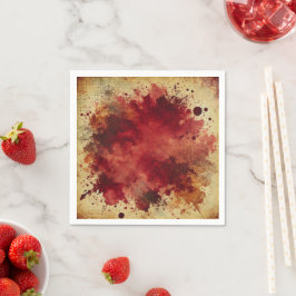 Cranberry Juice Burst Distressed Ink Decoupage Servet
