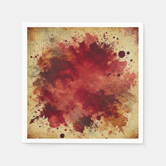 Cranberry Juice Burst Distressed Ink Decoupage Servet (Voorkant)