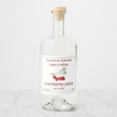 Cranberry Juice Homemade met liefde Likeurfles Etiket (Voorkant)