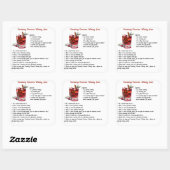 Cranberry kaneel whisky zuur recept vierkante sticker (Vel)