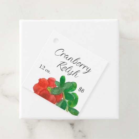 Cranberry Label Zelfgemaakte Condiment Jar Prijs