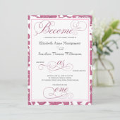 Cranberry Lace wordt een Christelijke bruiloft Kaart (Staand voorkant)