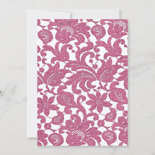 Cranberry Lace wordt een Christelijke bruiloft Kaart (Achterkant)