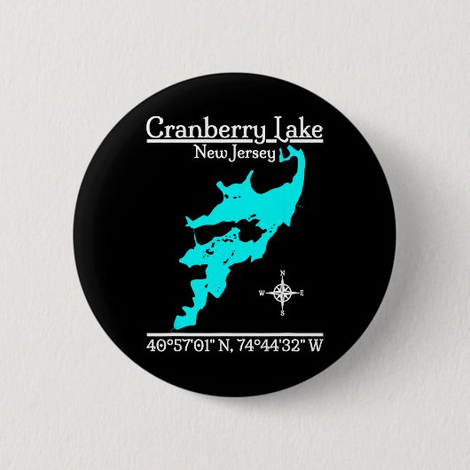 Cranberry Lake, New Jersey  Ronde Button 5,7 Cm (Voorkant)