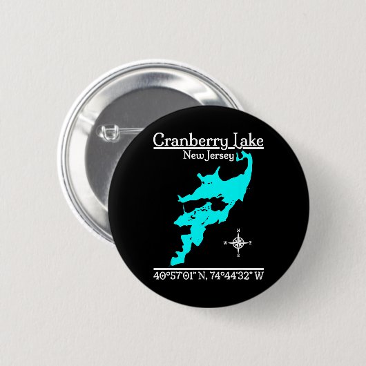 Cranberry Lake, New Jersey  Ronde Button 5,7 Cm (Voorkant /achterkant)