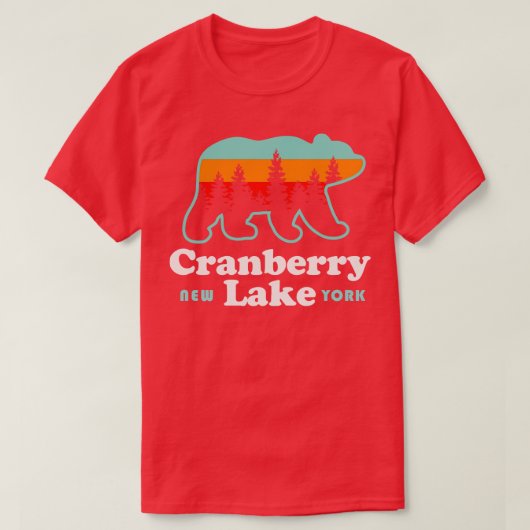 Cranberry Lake New York Wandelen Gevist Camping T-shirt (Design voorkant)
