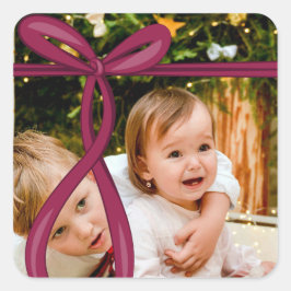 CRANBERRY LINTEN STRIK FOTO VIERKANTE STICKER