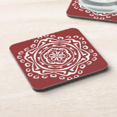 Cranberry Mandala Bier Onderzetter (Linkerzijde)