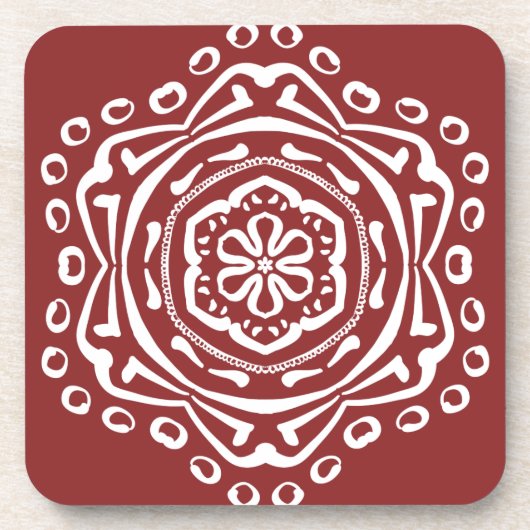 Cranberry Mandala Bier Onderzetter (Voorkant)