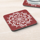 Cranberry Mandala Bier Onderzetter (Linkerzijde)