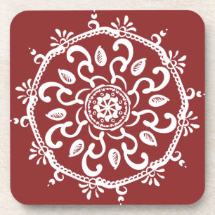 Cranberry Mandala Bier Onderzetter