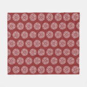 Cranberry Mandala Fleece Deken (Voorkant (Horizontaal))