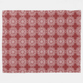 Cranberry Mandala Fleece Deken (Voorkant (Horizontaal))